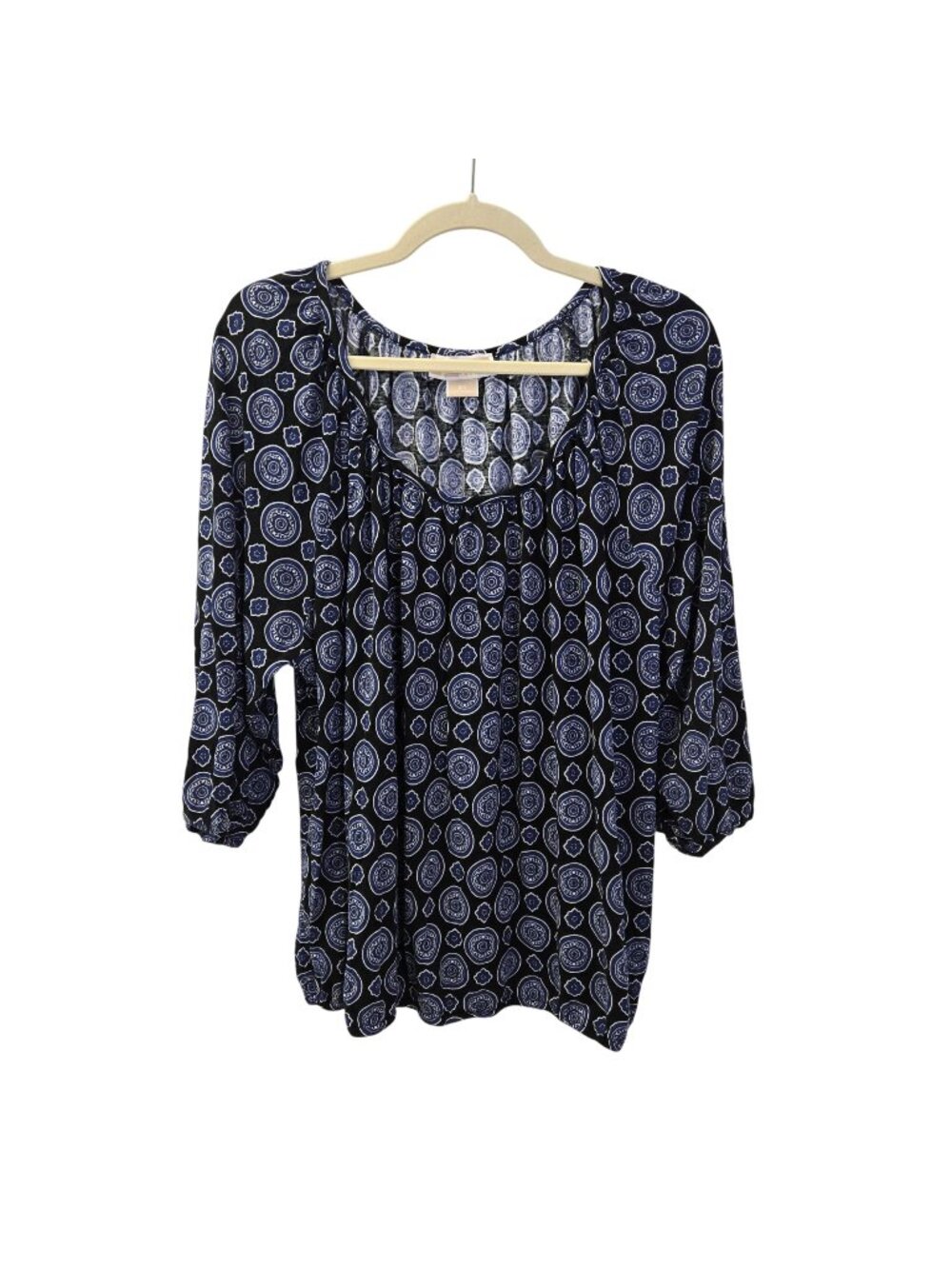 Michael Michael Kors Graphic Print 3/4 Sleeve Blouse Size 2X